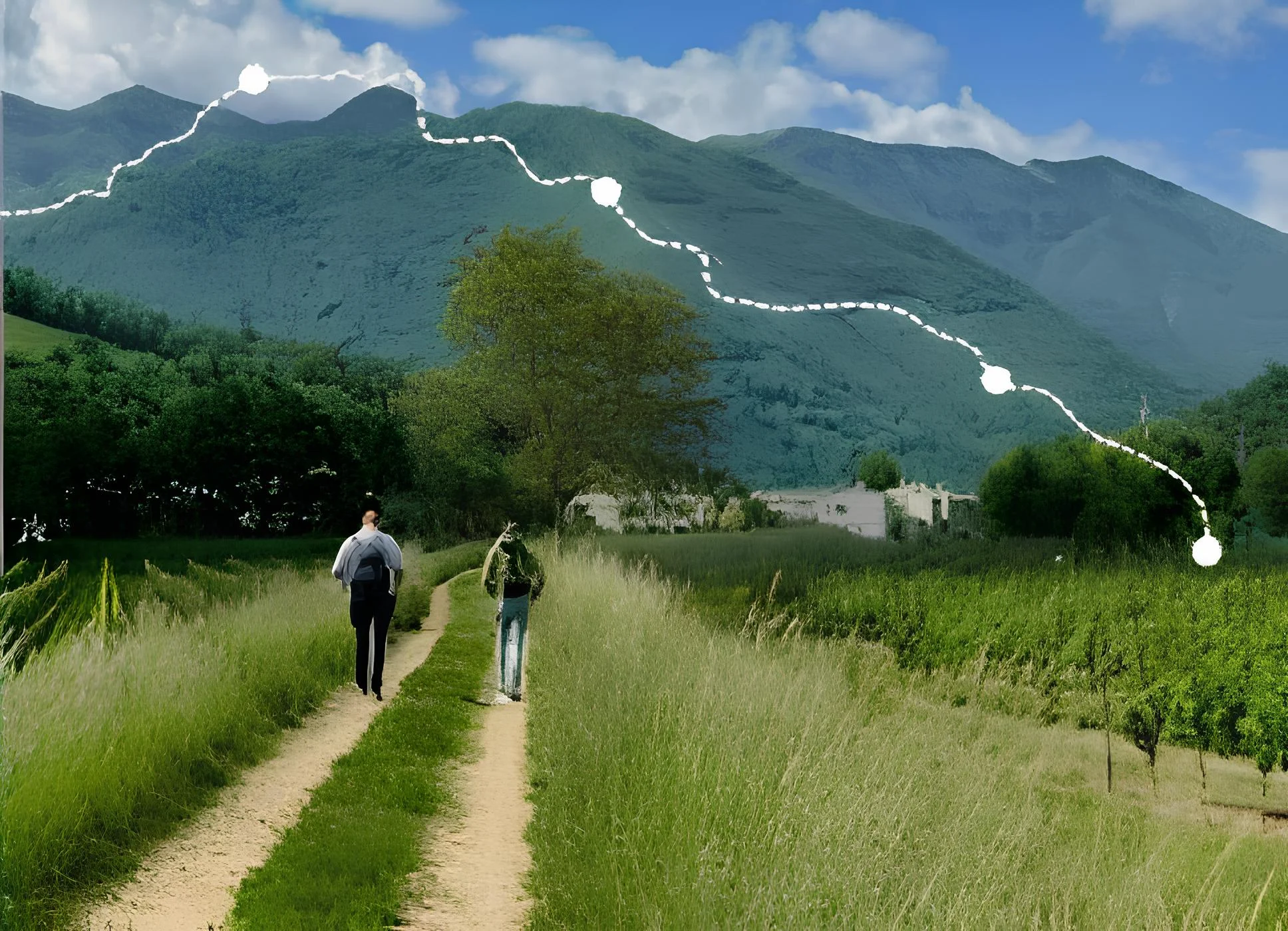 Trekking Escursioni a piedi sentieri Miane, vista colline Trevigiane e Prealpi.