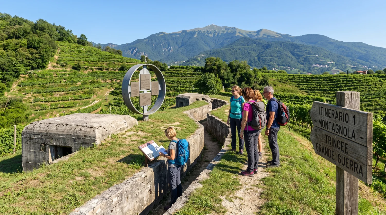 Trekking tra Storia e Bollicine: Le Trincee della Montagnola e i Vigneti di Ponteggio