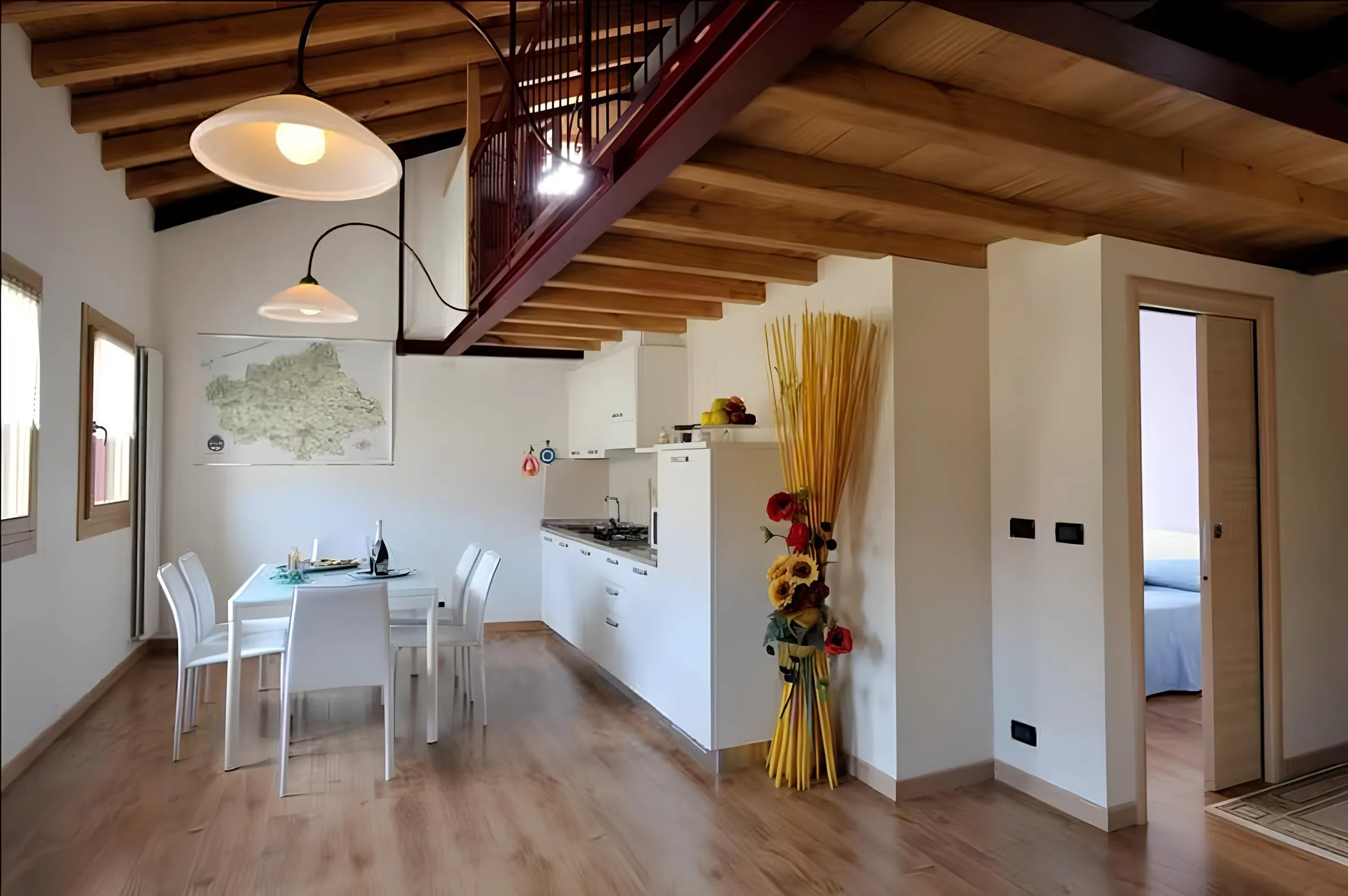Il bellissimo soppalco in legno all'appartamento Guest 5 a La Corte di Marga
